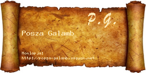 Posza Galamb névjegykártya
